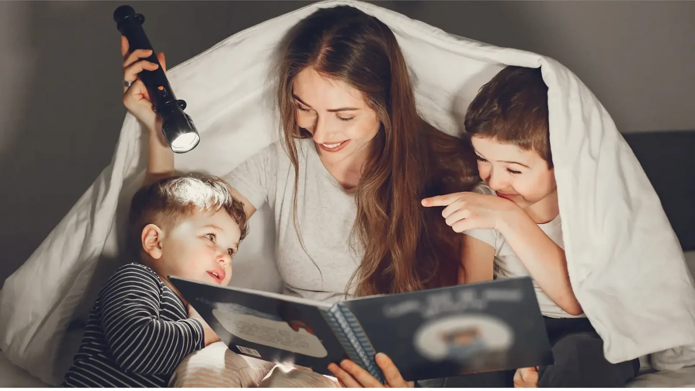 Mom reviewing budget and finances while managing family expenses